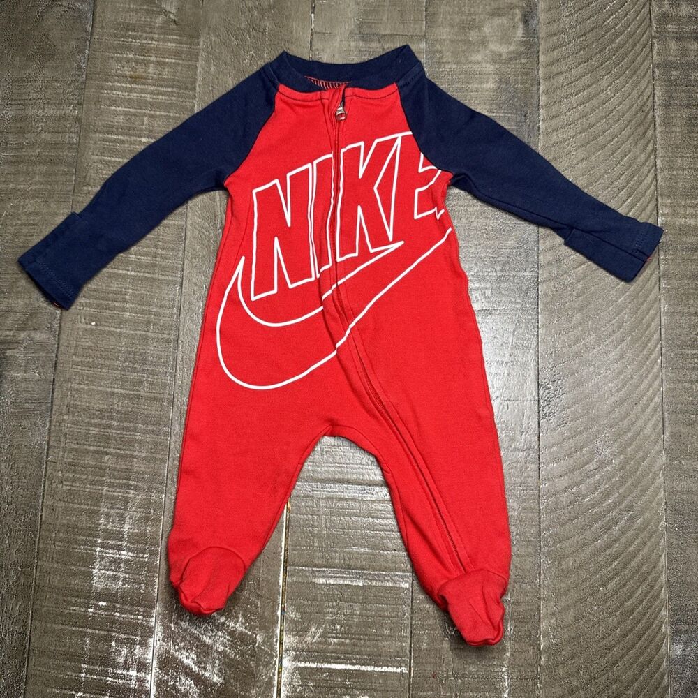Infant Full Zip Footed Coverall Spellout Logo